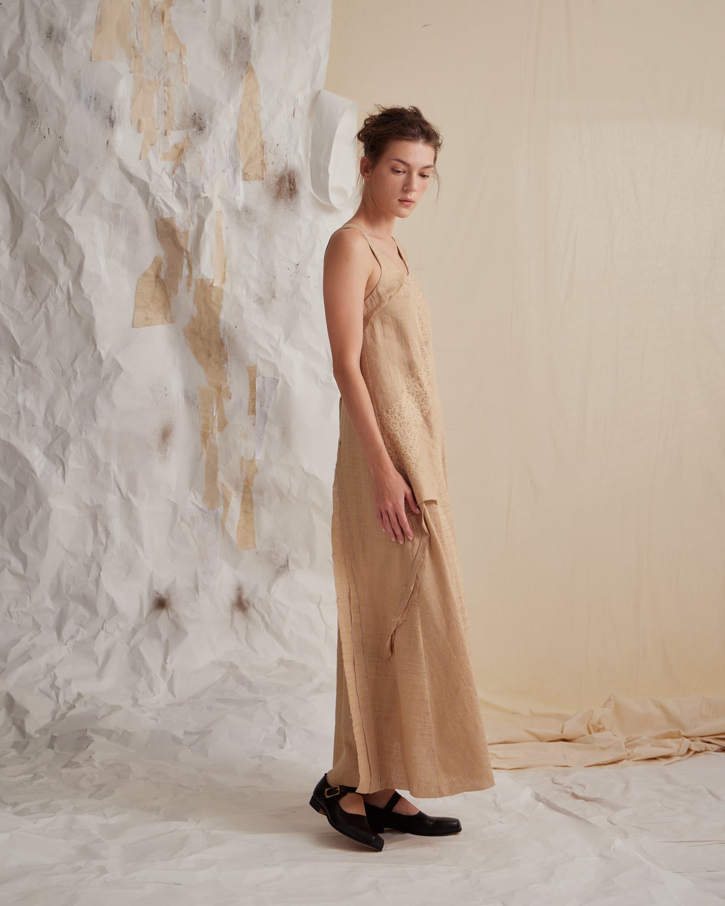A Tentative Atelier SS23 Lookbook Womens brown slip dress