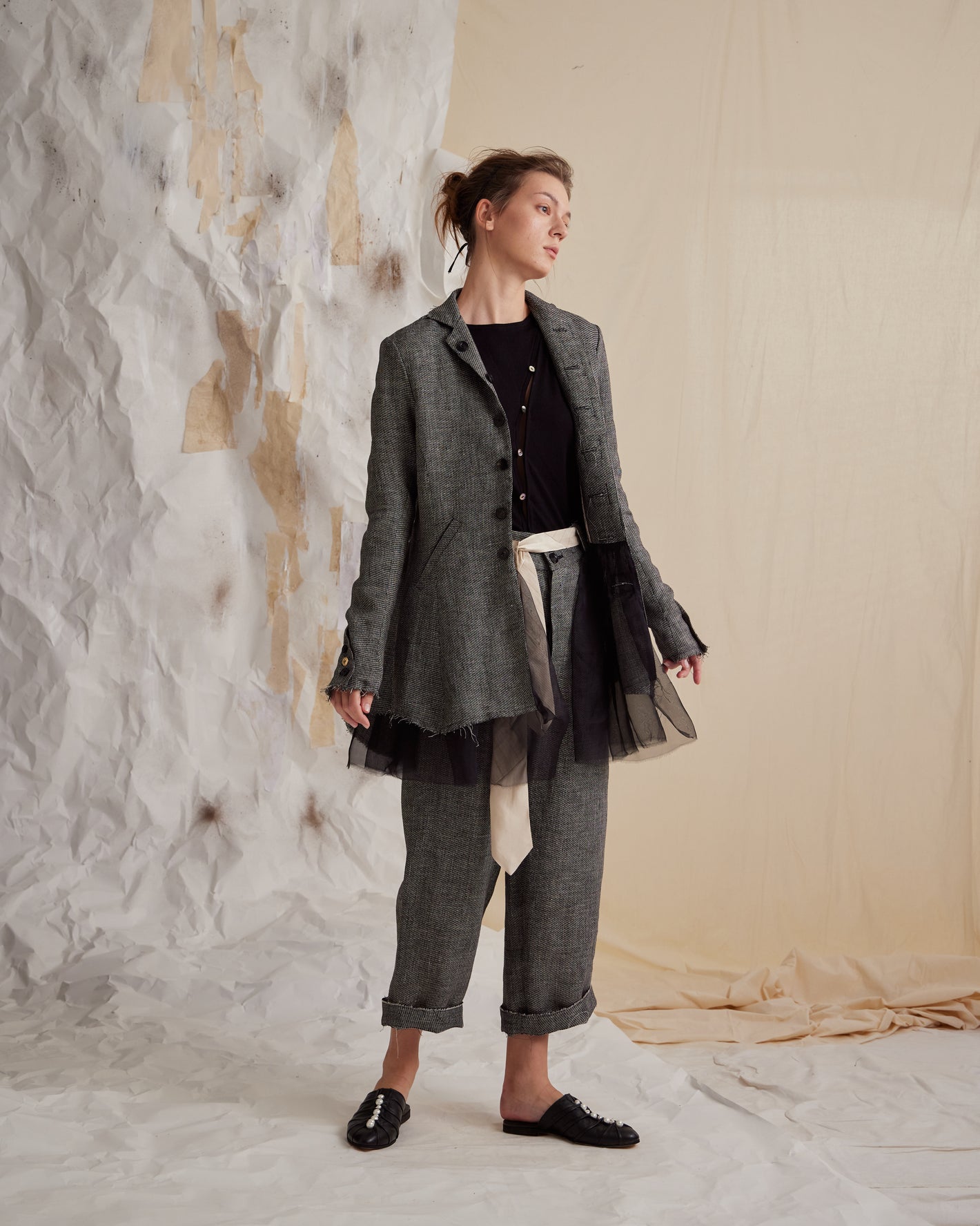A Tentative Atelier SS23 Lookbook grey suit