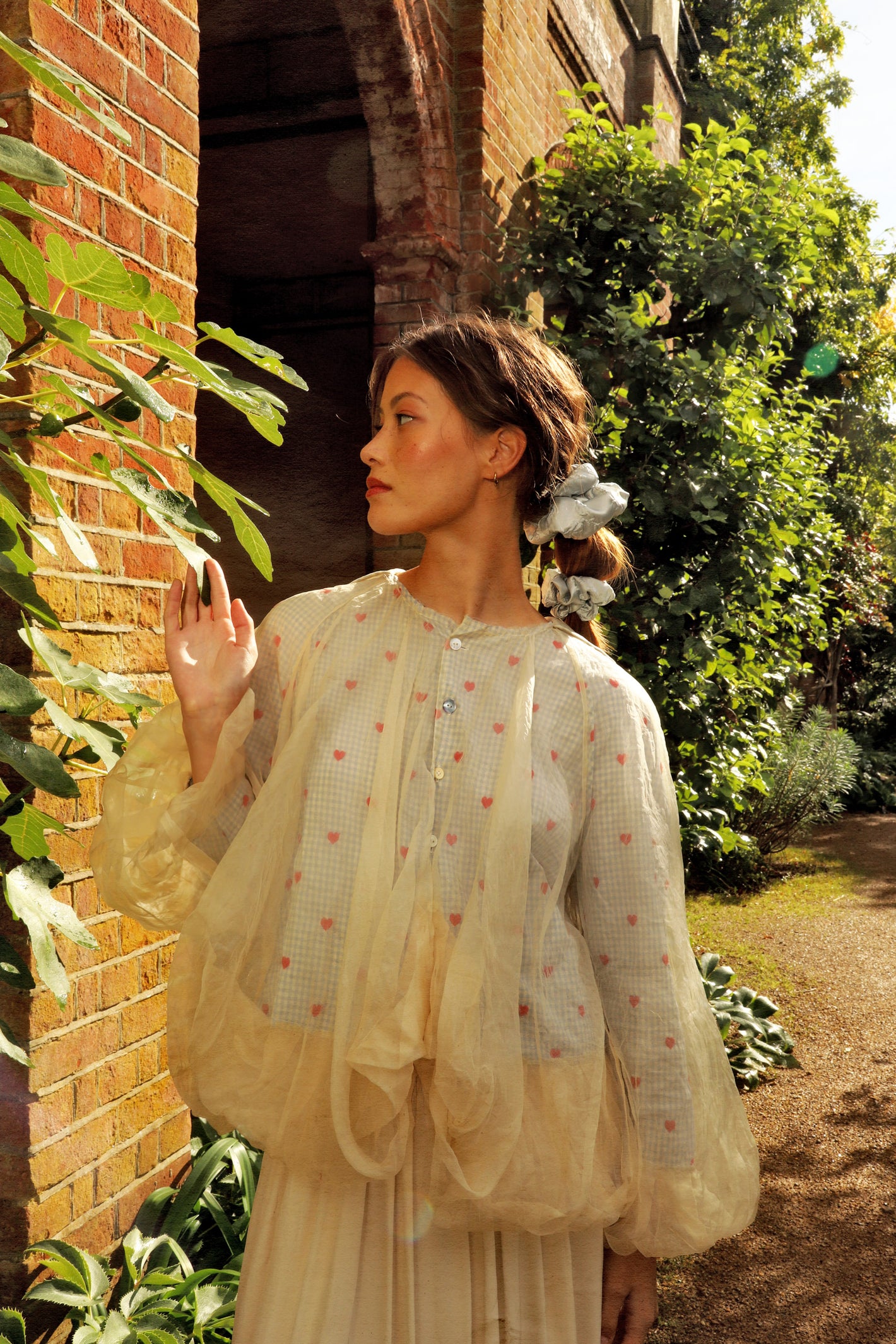 A Tentative Atelier SS24 Lookbook Womens layered tulle and printed top