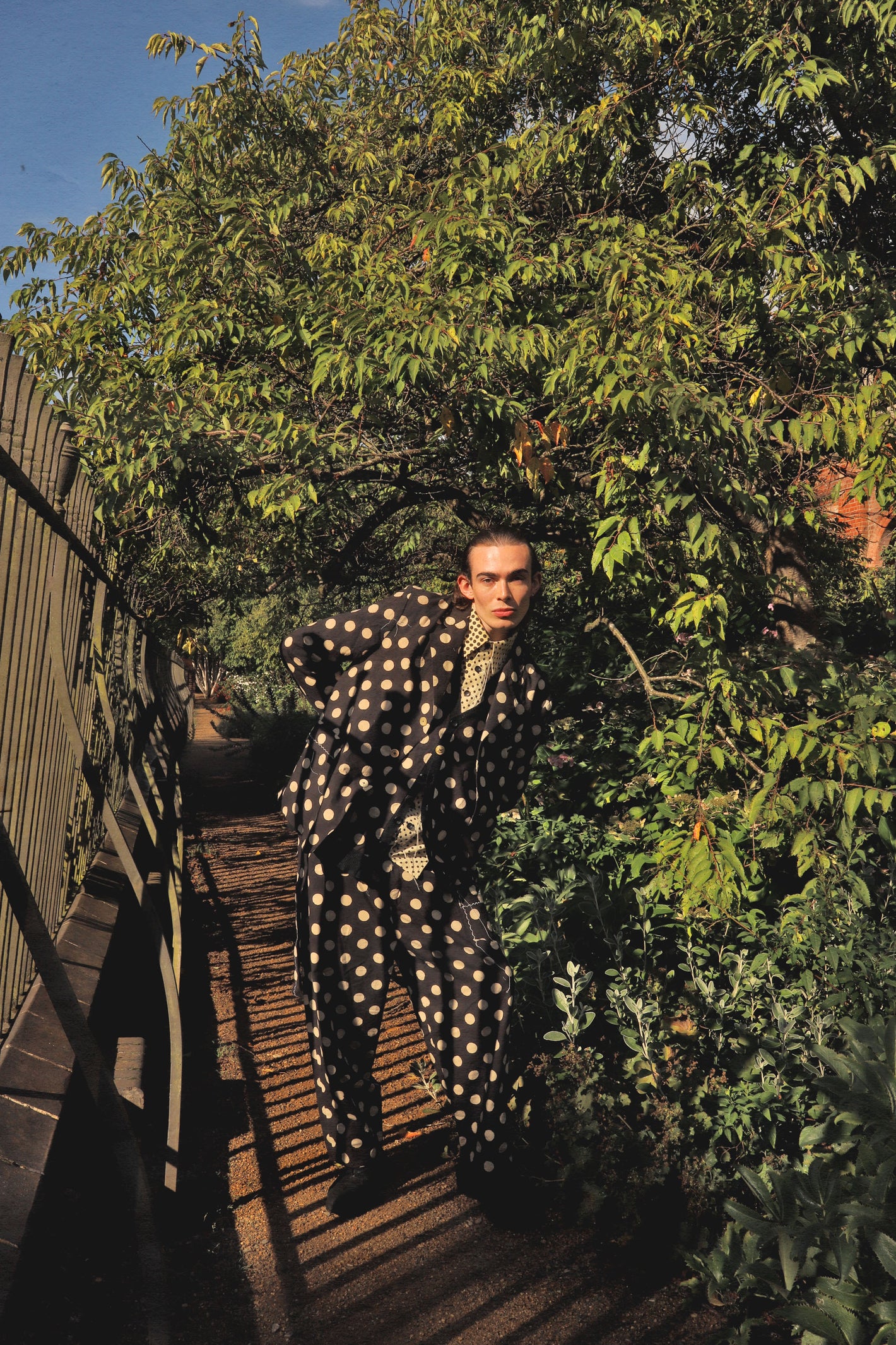 A Tentative Atelier SS24 Lookbook Mens oversized polka dot suit