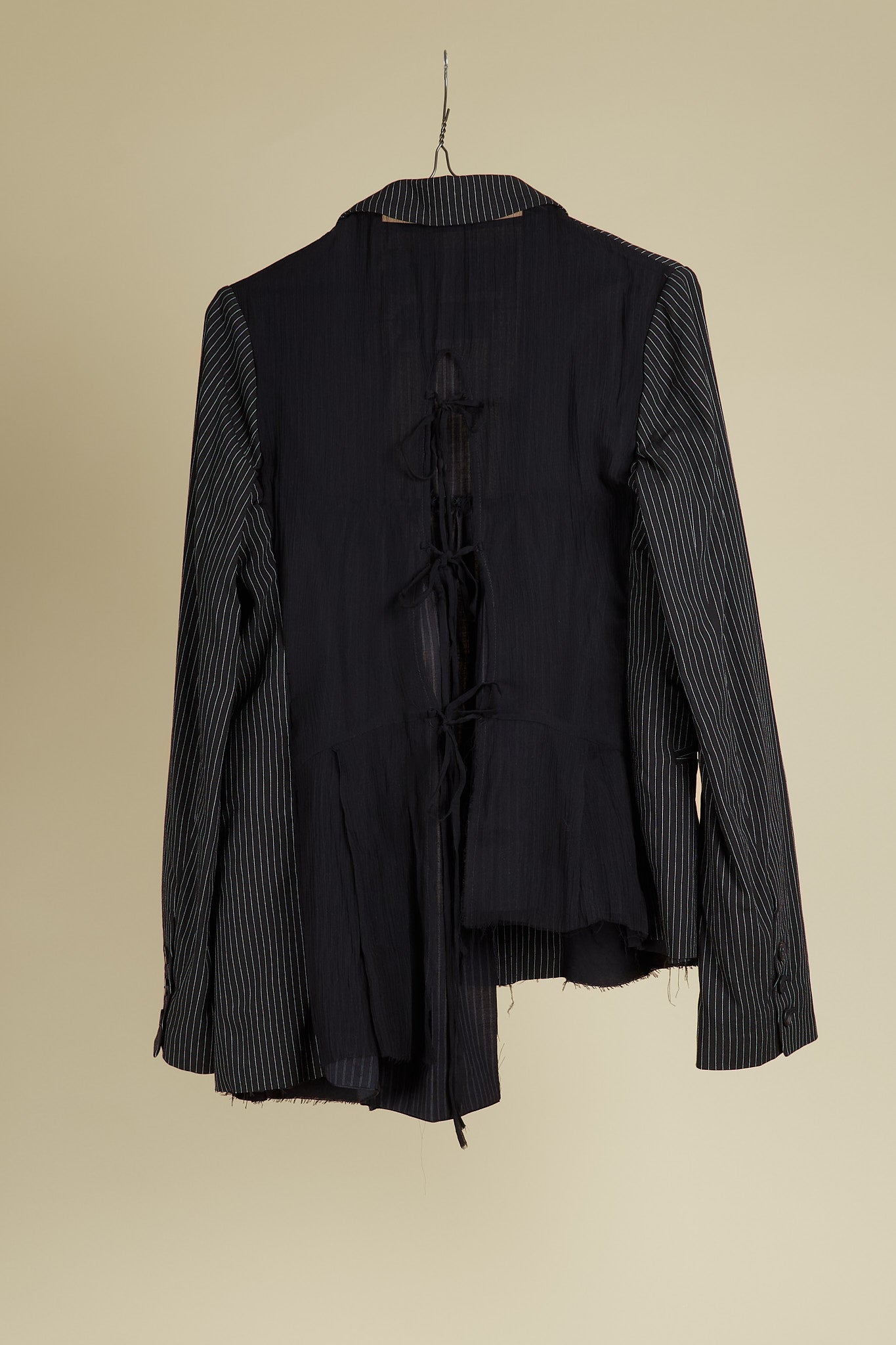 Asymmetric Striped Jacket