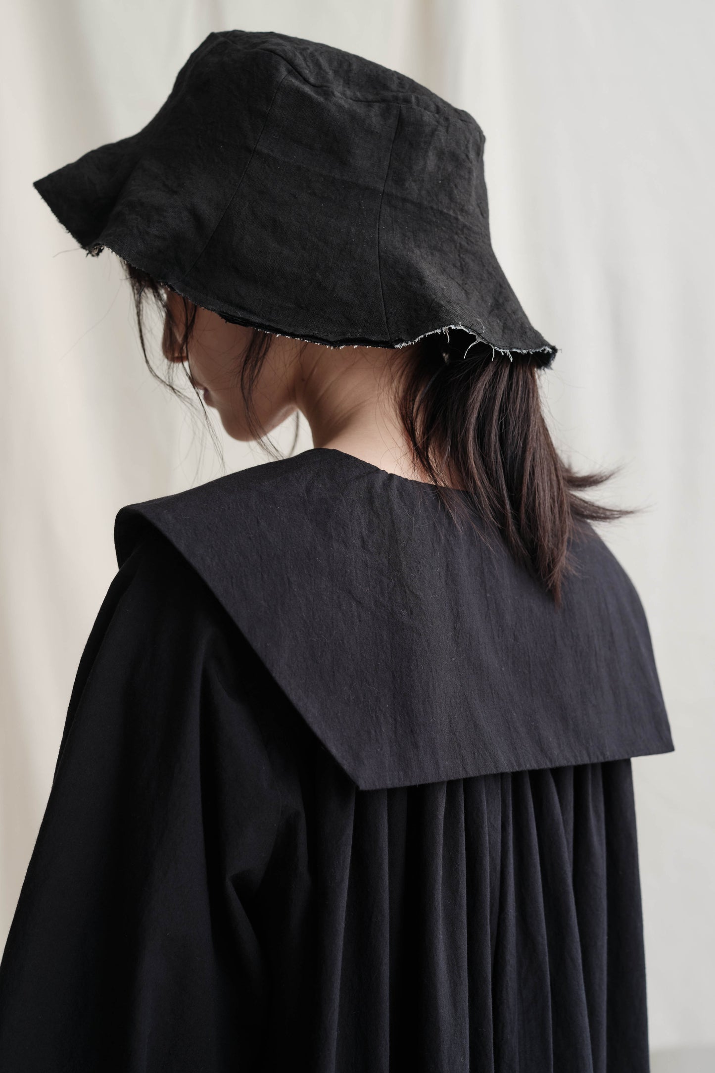 Oversize Gathers Buttoned Dress