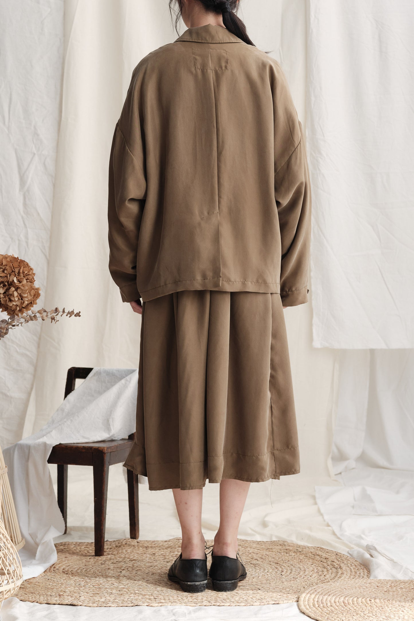 "G" Hand Embroidery Oversize Jacket