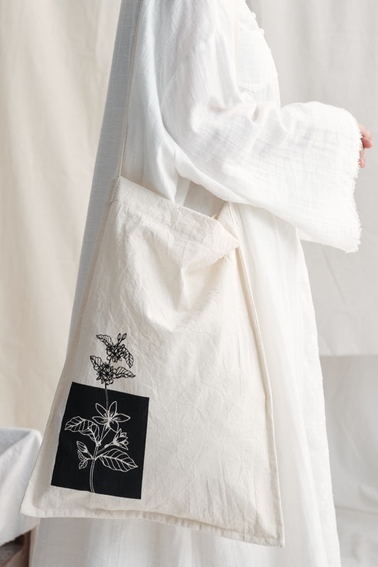 Floral Print Tote Bag
