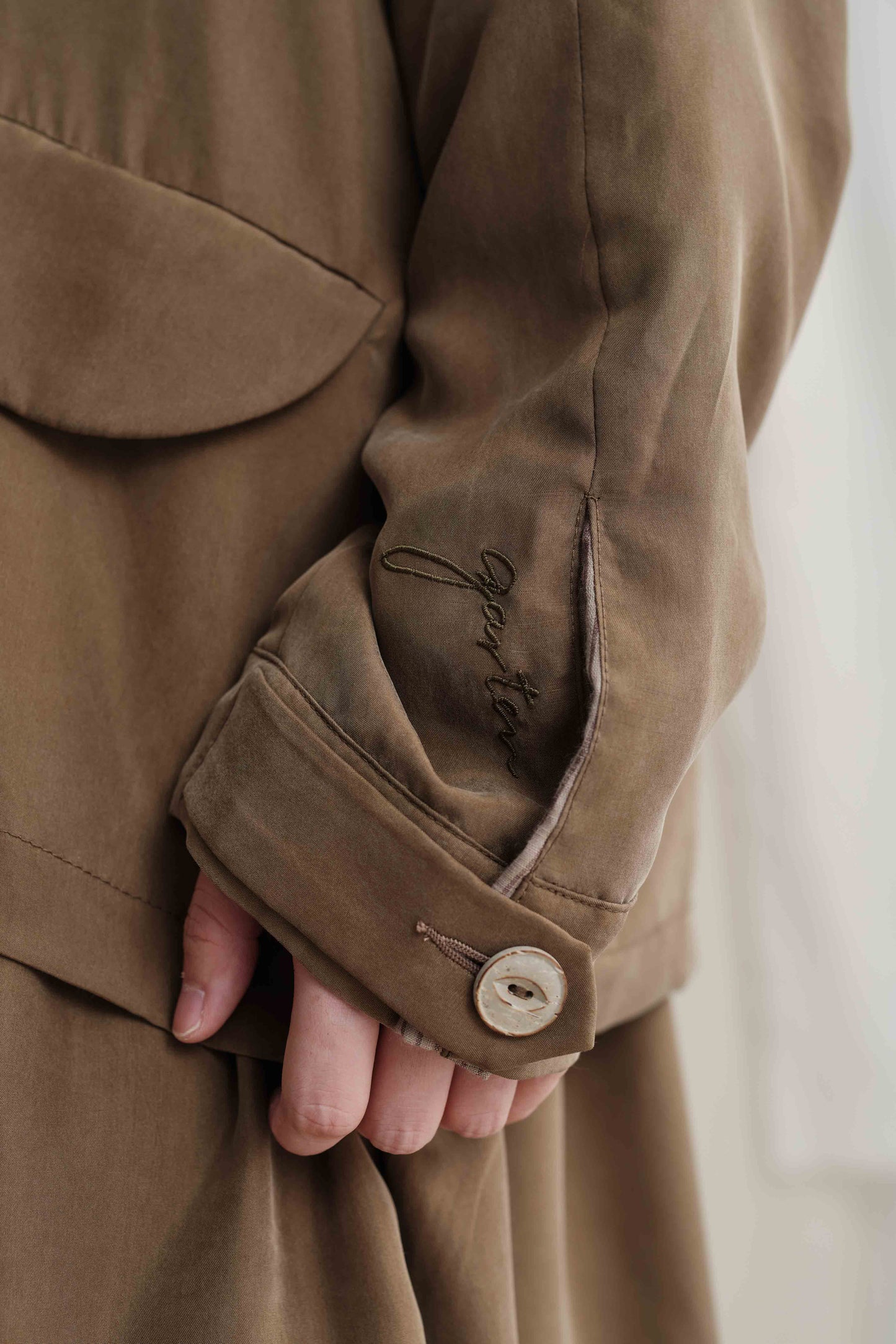 "G" Hand Embroidery Oversize Jacket
