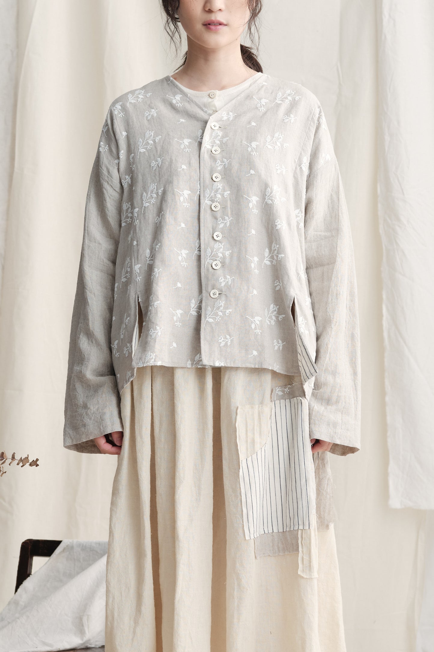 Embroidery Patch 7-Button Jacket