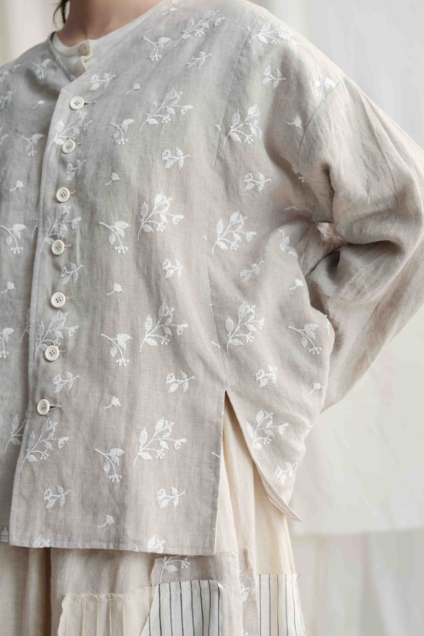 Embroidery Patch 7-Button Jacket
