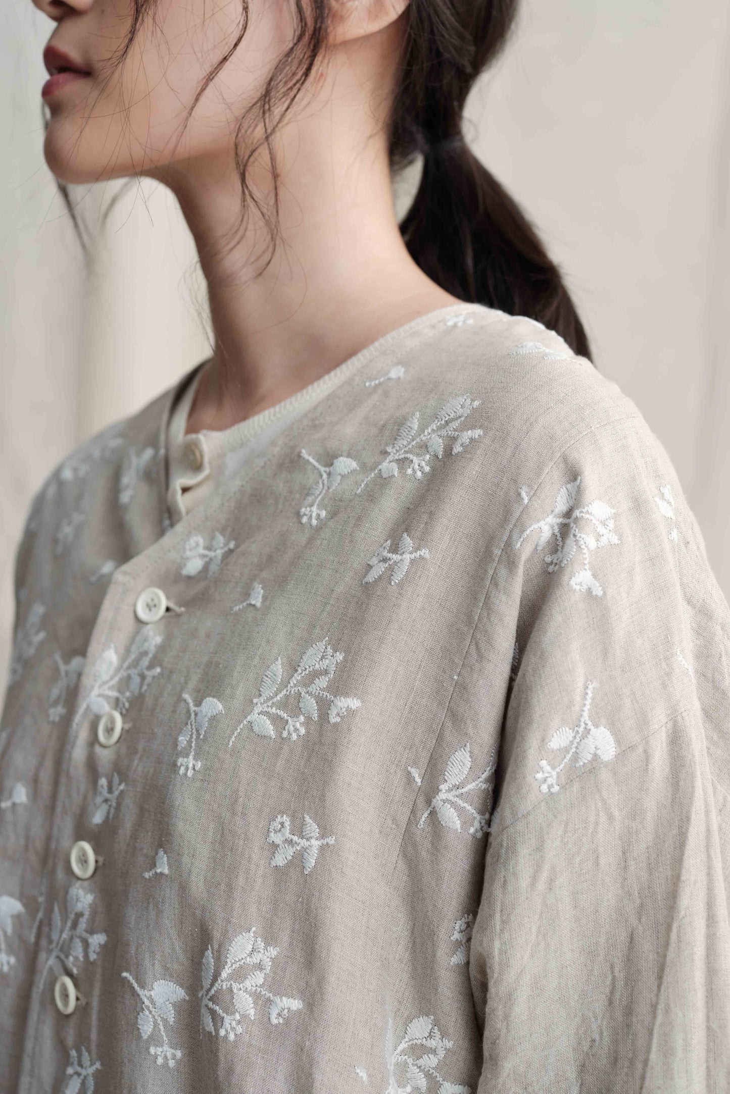 Embroidery Patch 7-Button Jacket