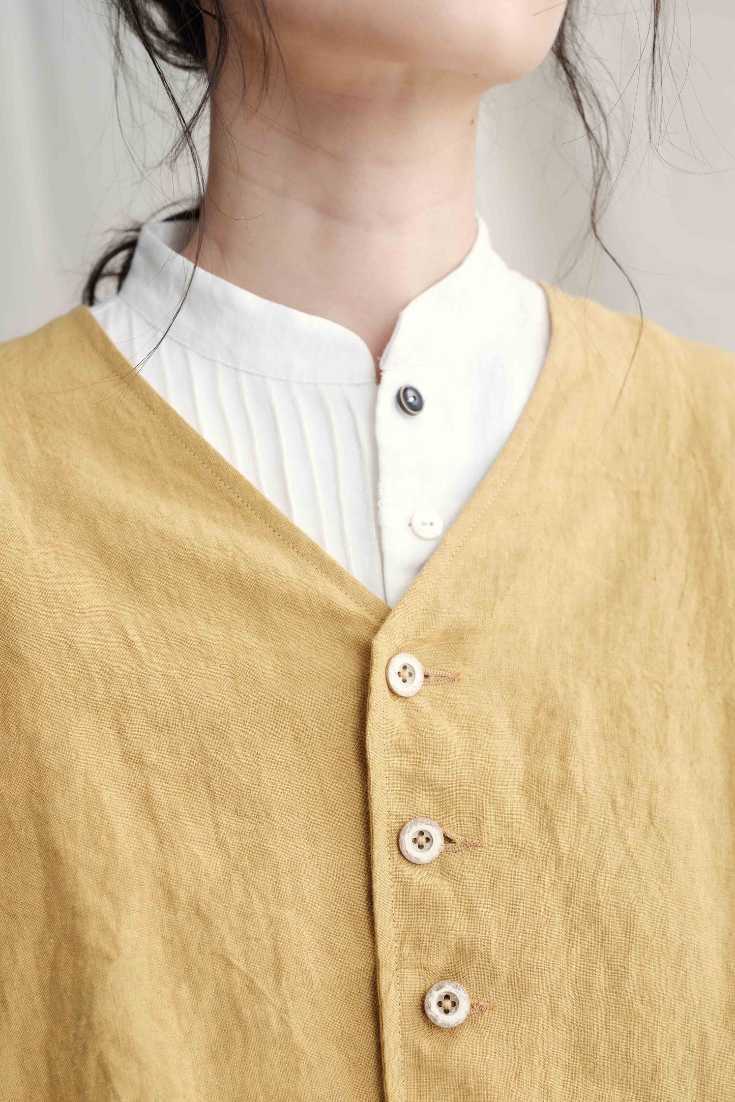 7-Button V-Neck Floral Jacket