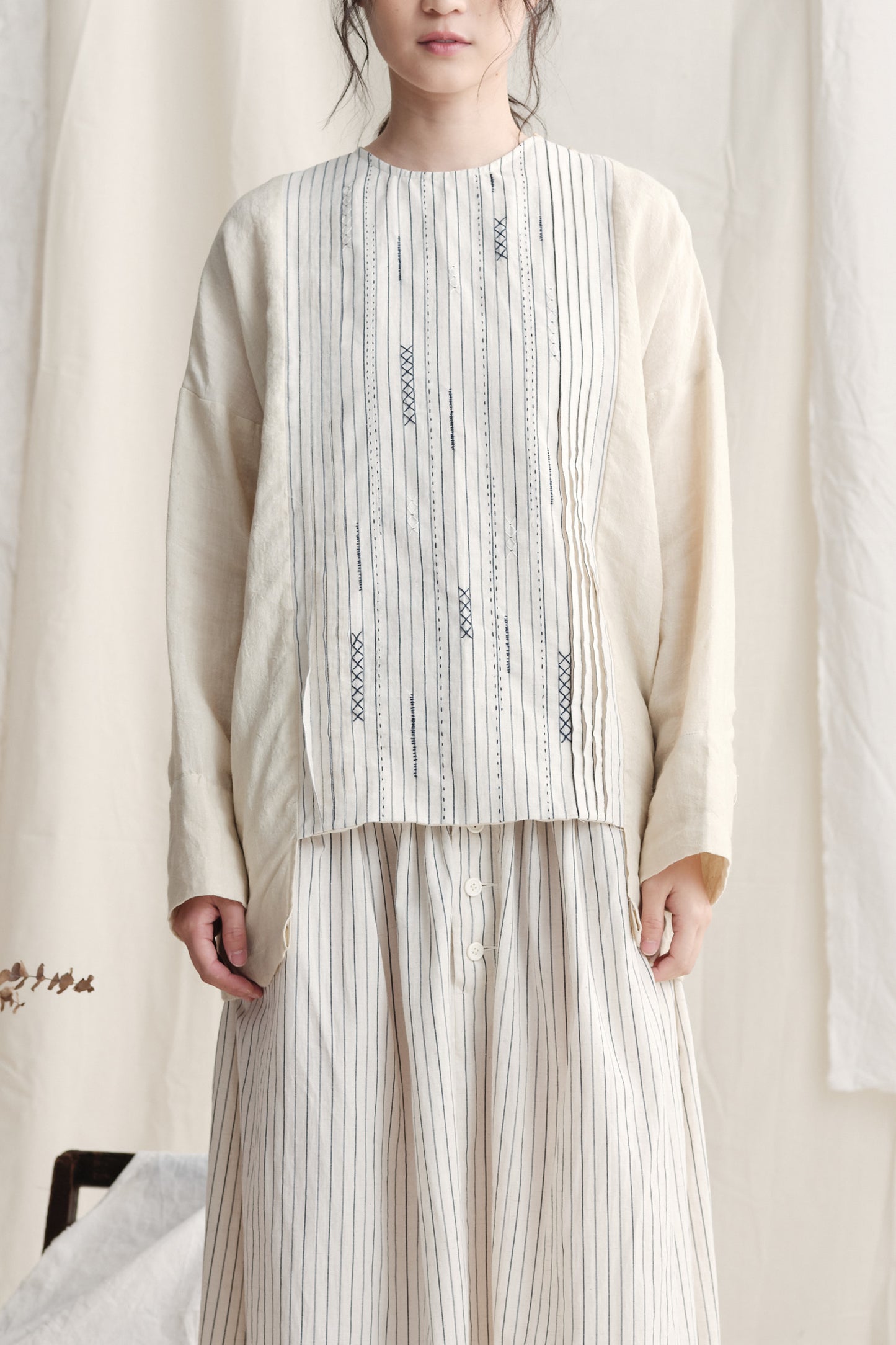 Patchwork With Embroidery Top
