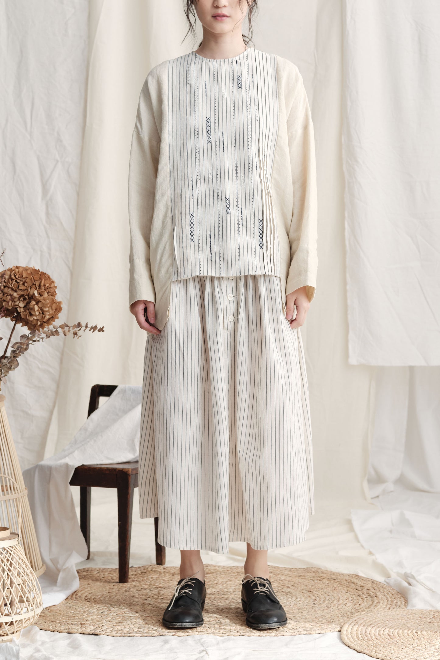Patchwork With Embroidery Top