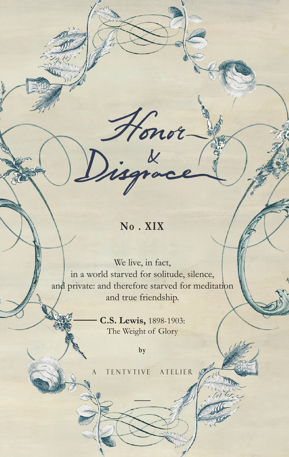A Tentative Atelier AW22 Womens Collection Invitation