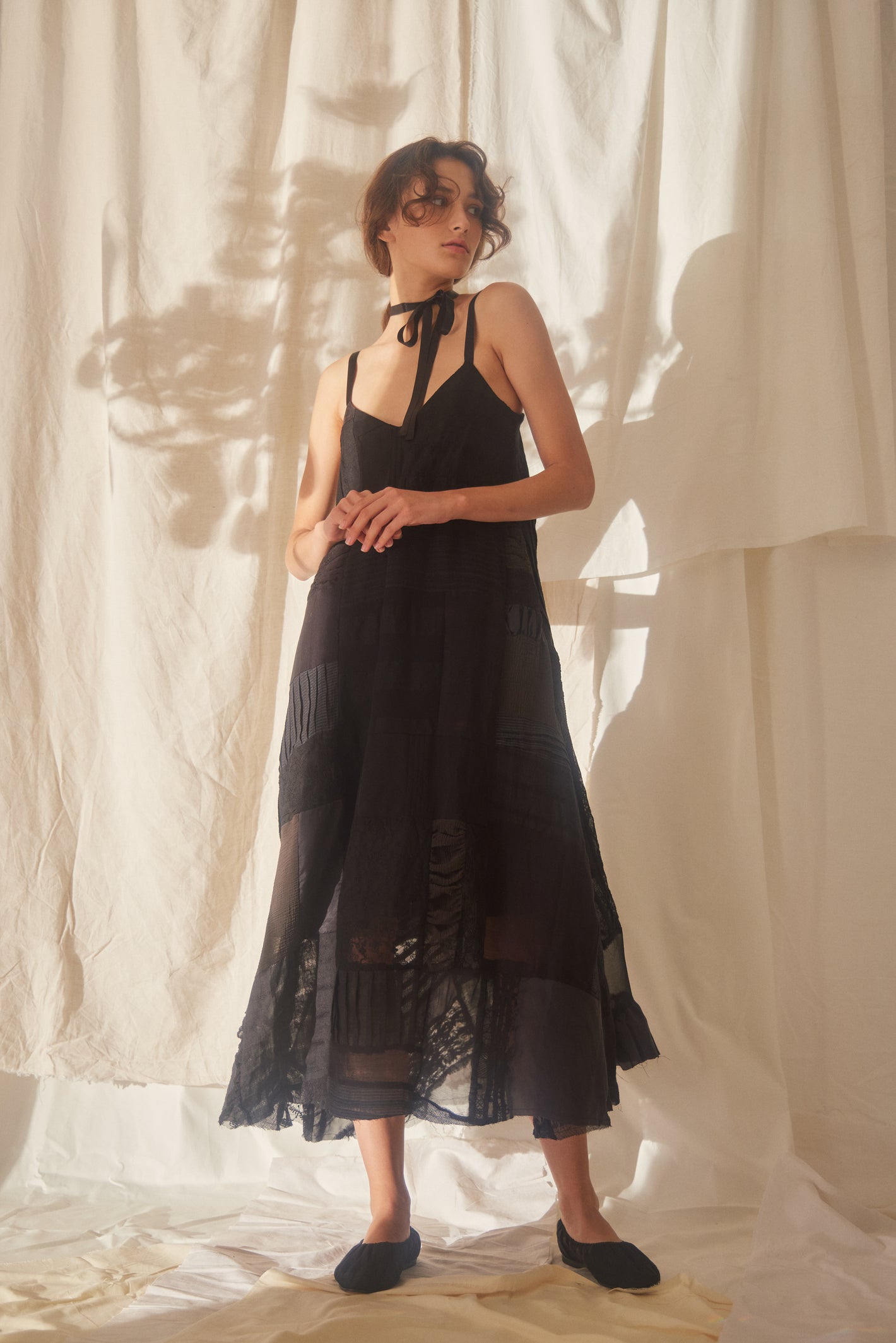 A Tentative Atelier SS22 Lookbook black sleeveless dress